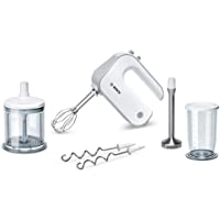 Bosch MFQ4080 Batidora amasadora con set de accesorios de repostería- 500 W- 5 Velocidades- Blanco